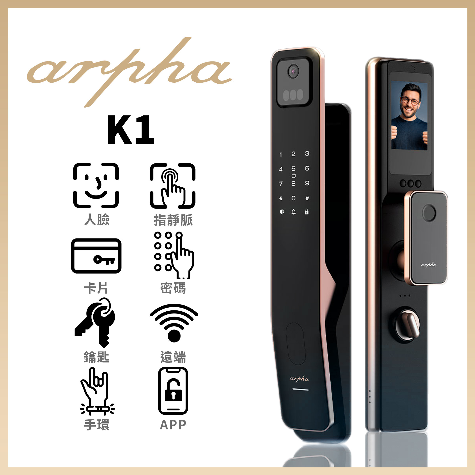 阿爾法Arpha - K1多功能電子鎖